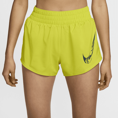 Nike One Women's Dri-FIT Mid-Rise Brief-Lined Graphic Shorts