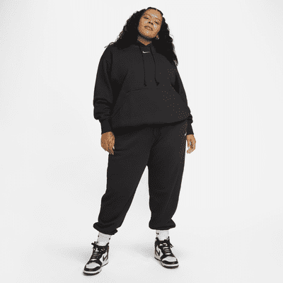 Huvtröja i oversize-modell Nike Sportswear Phoenix Fleece för kvinnor (Plus Size)