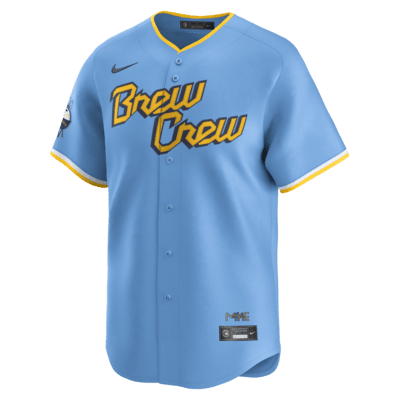 Jersey Nike Dri-FIT ADV de la MLB Limited para hombre Willy Adames Milwaukee Brewers City Connect