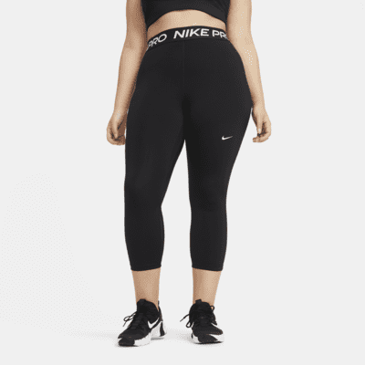 Nike Pro Women's Mid-Rise Crop Leggings (Plus Size). Nike HR