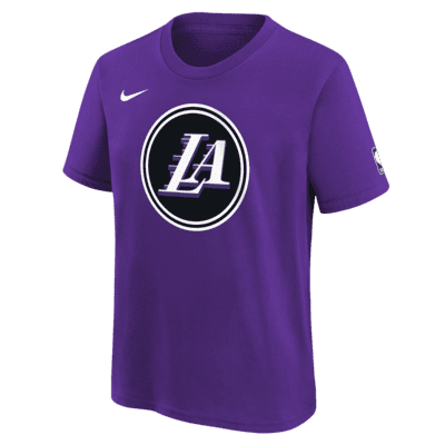 Playera con logotipo de la NBA para niño talla grande Los Angeles Lakers City Edition