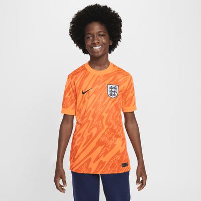 Equipación de portero Stadium Inglaterra 2024/25 (selección femenina) Camiseta de fútbol Replica de manga corta Nike Dri-FIT - Niño/a