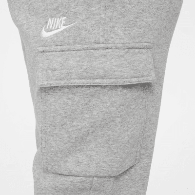 Calças cargo Nike Sportswear Club Fleece Júnior (tamanho grande)