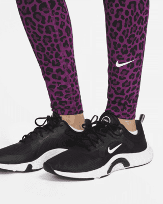 Nike One (M) Leggings de talle con estampado de leopardo - Mujer (Maternity). Nike