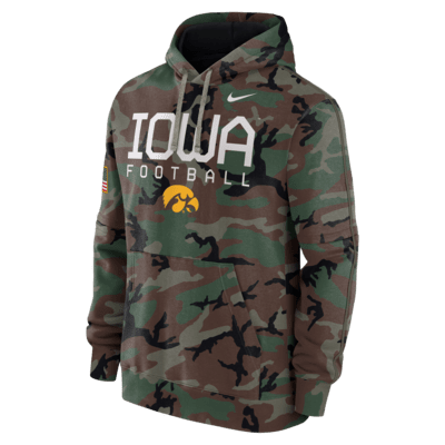 Iowa Hawkeyes Military Appreciation Club Men’s Nike College Pullover Hoodie