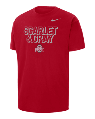 Мужская футболка Ohio State Nike College Max90 Crew-Neck