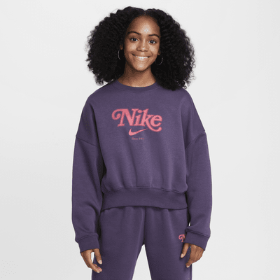 Sweat court en tissu Fleece Nike Sportswear pour fille