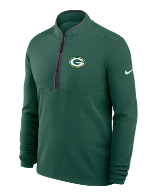 Мужские  Green Bay Packers Logo Victory Nike Dri-FIT NFL 1/2-Zip Long-Sleeve Top