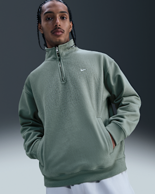 Мужские  Nike Solo Swoosh Fleece Quarter-Zip Top