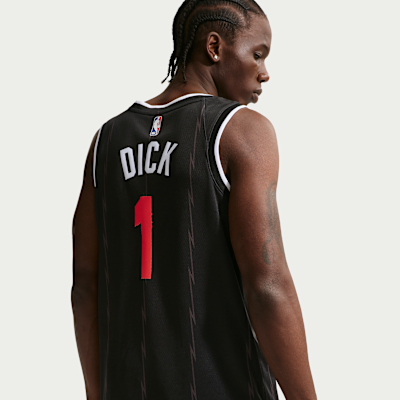 Jersey Nike de la NBA Swingman para hombre Gradey Dick Toronto Raptors City Edition