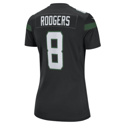 Jersey de fútbol americano Nike de la NFL Game para mujer Aaron Rodgers New York Jets