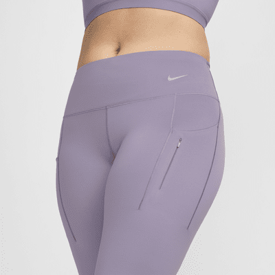 Leggings a tutta lunghezza a vita media con tasche e sostegno elevato Nike Go – Donna