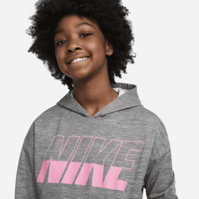 Nike Therma Big Kids' (Girls') Graphic Pullover Training Hoodie. Nike.com