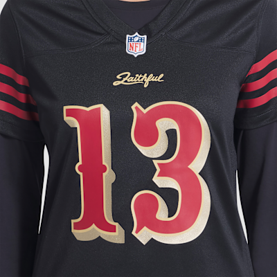 Jersey Nike de la NFL Game para mujer Brock Purdy San Francisco 49ers Rivalries Collection