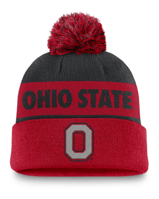 Мужские  Ohio State Buckeyes Primetime Peak Nike College Cuffed Pom Beanie