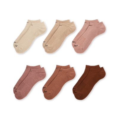 6 Paires Demi-Chaussettes En Soie Glacée - Chaussettes Invisibles Bateau - Coussinet Avant-Pied - Pour Femmes (Couleur Peau, Noir, Gris, Blanc)