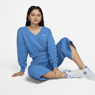 Nike Sportswear Phoenix Fleece verkürzte Trainingshose mit hohem Taillenbund für Damen