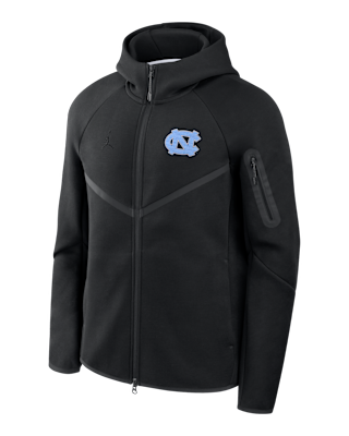 Мужская куртка North Carolina Tech Fleece Windrunner Jordan Brand College Full-Zip Hooded для бега