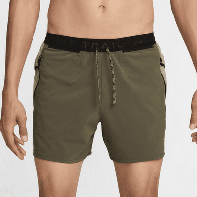 Shorts de correr Dri-FIT de 13 cm con forro de ropa interior para hombre Nike Trail Second Sunrise