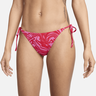 Prenda inferior de bikini con correas para mujer Nike Swim Swirl