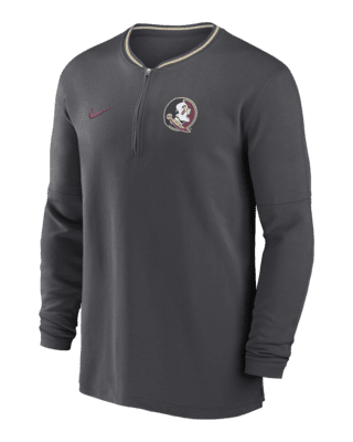 Мужские  Florida State Seminoles Sideline Coach Nike Dri-FIT College 1/2-Zip Long-Sleeve Top