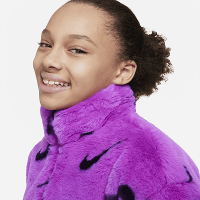 Nike Sportswear Big Kids' Faux Fur Jacket