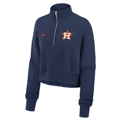 Houston Astros Phoenix Women's Nike MLB Cropped 1/4-Zip Crew from Nike - $85