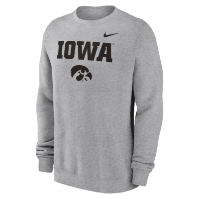 Iowa Hawkeyes Primetime Primary Stack Men's Nike College Pullover Crew