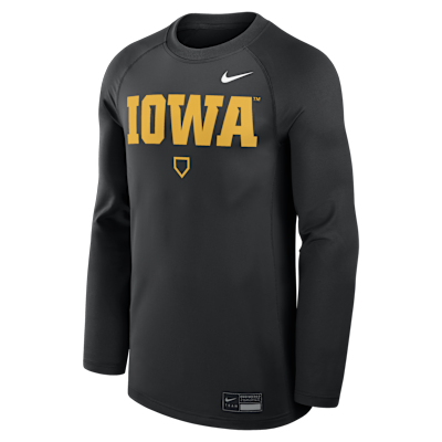 Iowa Dugout Game Time Men's Nike Dri-FIT College Long-Sleeve T-Shirt