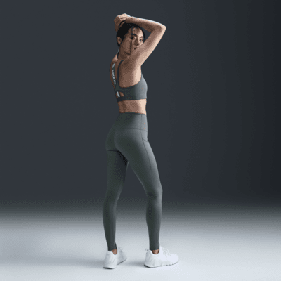 Nike Go Lange legging met hoge taille, zakken en complete ondersteuning voor dames