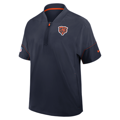 Chicago Bears Sideline Coach Men's Nike NFL 1/2-Zip Short-Sleeve Hooded Jacket from Nike - $105