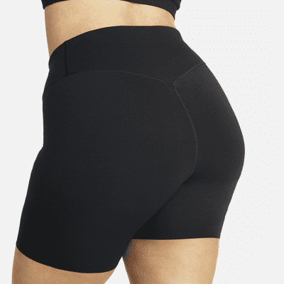 Shorts de ciclismo de 20 cm de tiro alto de sujeción ligera para mujer Nike Zenvy (talla grande)