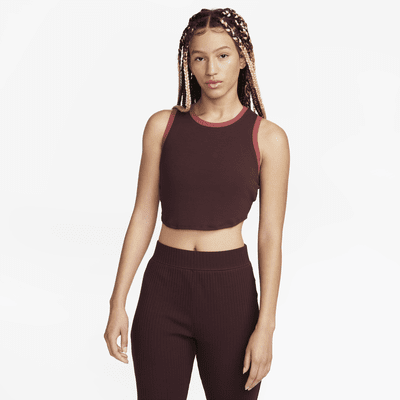 Burgundy nike 2024 crop top