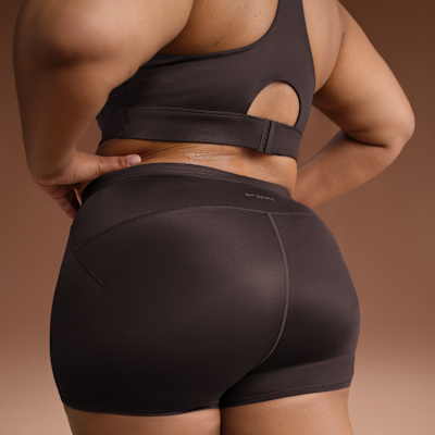 NikeSKIMS Shine Women's Mid-Rise 2" Boyshorts with Drawcord