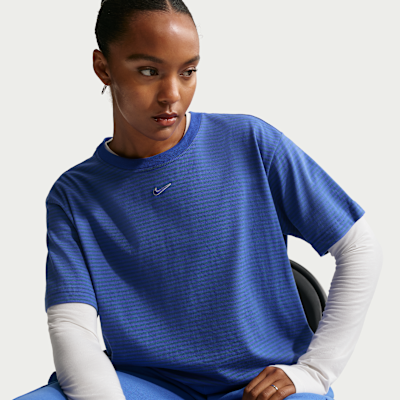 Playera a rayas oversized para mujer Nike Sportswear
