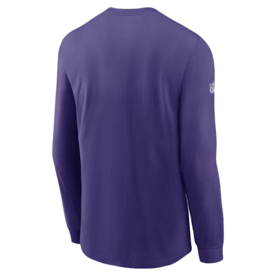 Minnesota Vikings Sideline Men’s Nike Men's Dri-Fit NFL Long-Sleeve Top in Black, Size: Medium | 00MB00A9M-0BT