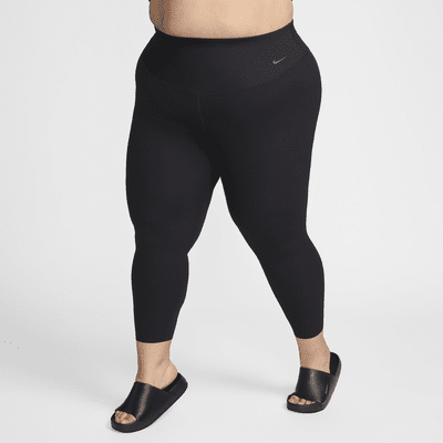 Leggings de tiro alto de 7/8 con sujeción suave para mujer Nike Zenvy Rib (talla grande)