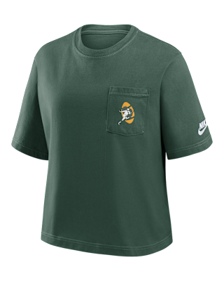 Женская футболка Green Bay Packers Rewind Pocket Boxy Nike NFL