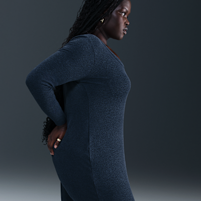 Nike Sportswear Chill Knit Women's Tight Long-Sleeve Midi Mini-Rib Dress (Plus Size)
