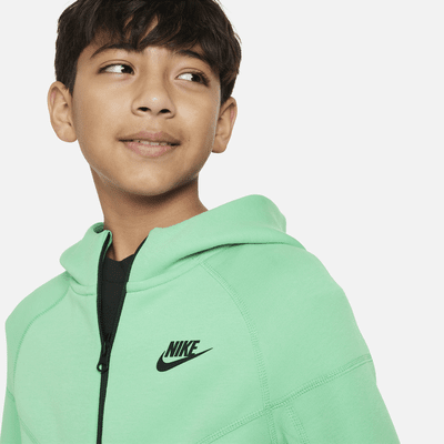 Sudadera con gorro de cierre completo para niño talla grande Nike Sportswear Tech Fleece