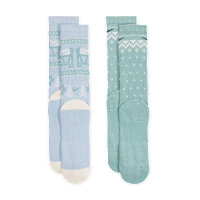 Nike Everyday Plus Cushioned Winter Wonderland Crew Socks (2 Pairs)