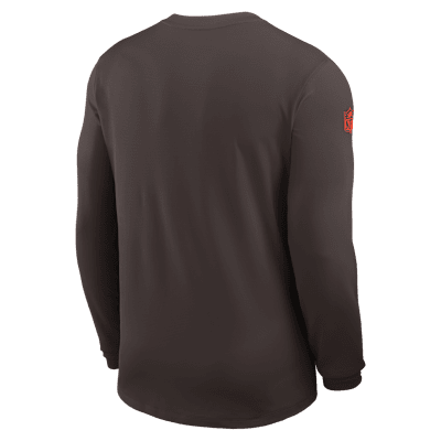 Cleveland Browns Sideline Coach Men's Nike Dri-FIT NFL Long-Sleeve Top