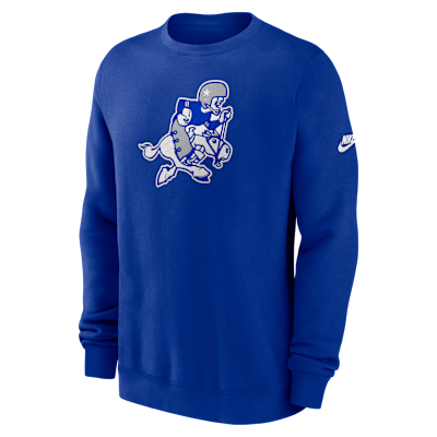 Dallas Cowboys Swing Pass Rewind Club Men's Nike NFL Pullover Crew