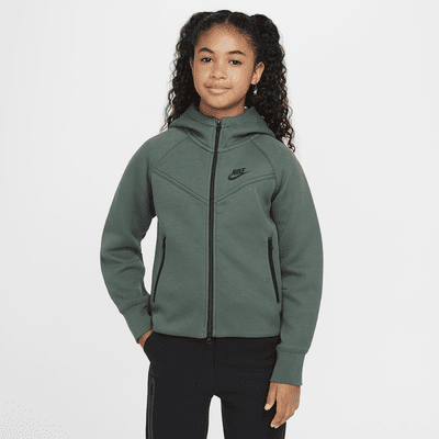 Nike Sportswear Tech Fleece Big Kids' (Girls') Full-Zip Hoodie