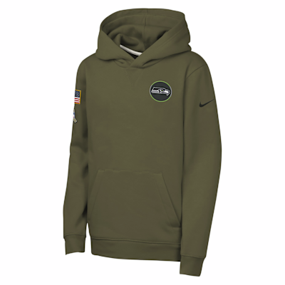 Nike Club Fleece (NFL Seattle Seahawks) Big Kids' "Salute to Service" Pullover Hoodie
