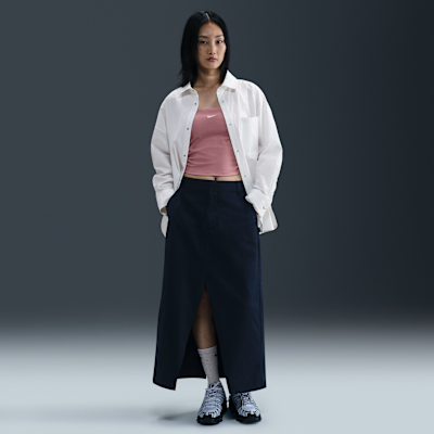 Nike Sportswear Chill Poplin Women's Loose Long-Sleeve Button-Down Top