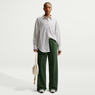 Nike Sportswear Chill Poplin Women's Oversized Woven Long-Sleeve Striped Top