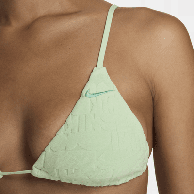 Parte de arriba de bikini de tiras para mujer Nike Swim Retro Flow