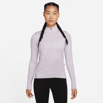 Womens Thumbhole Workout 1/4 Zip Mock Compression Shirt Running Yoga Base Layer 
