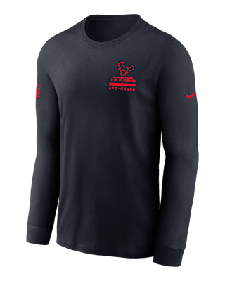 Мужская футболка Houston Texans Sideline Team Issue Nike Dri-FIT NFL Long-Sleeve